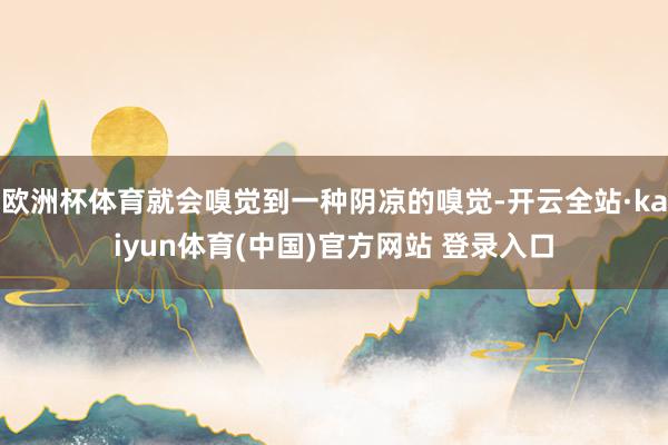 欧洲杯体育就会嗅觉到一种阴凉的嗅觉-开云全站·kaiyun体育(中国)官方网站 登录入口