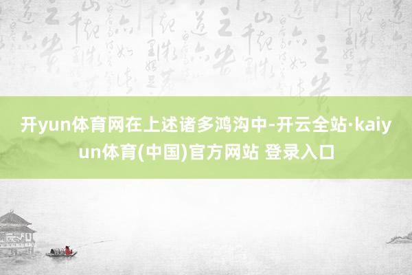 开yun体育网　　在上述诸多鸿沟中-开云全站·kaiyun体育(中国)官方网站 登录入口