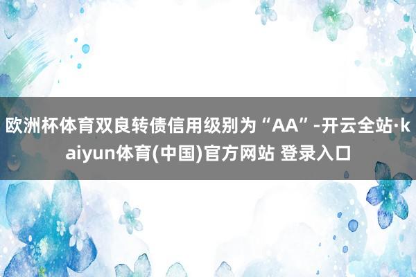 欧洲杯体育双良转债信用级别为“AA”-开云全站·kaiyun体育(中国)官方网站 登录入口