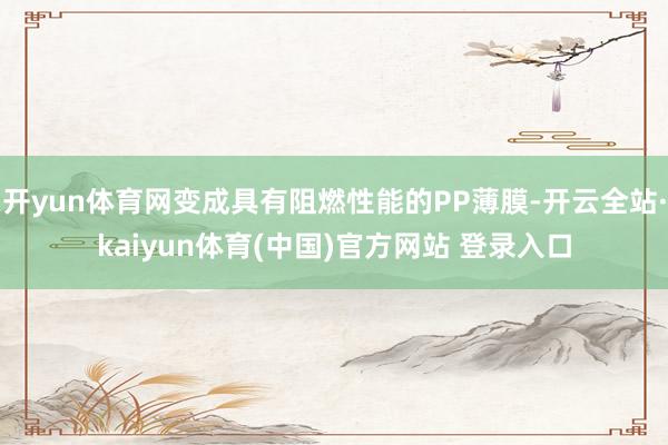 开yun体育网变成具有阻燃性能的PP薄膜-开云全站·kaiyun体育(中国)官方网站 登录入口