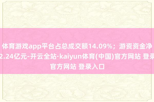 体育游戏app平台占总成交额14.09%；游资资金净流入2.24亿元-开云全站·kaiyun体育(中国)官方网站 登录入口