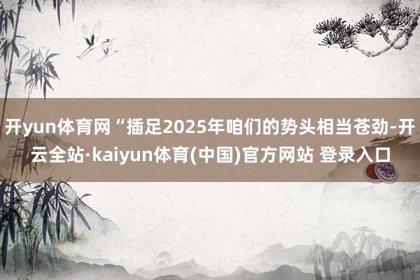 开yun体育网“插足2025年咱们的势头相当苍劲-开云全站·kaiyun体育(中国)官方网站 登录入口